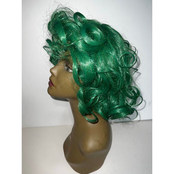 Oompa Loompa Green Curly Wig Unisex Chocolate Factory Worker Costume Halloween - Picture 5 of 13